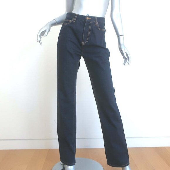 Saint Laurent Janice High Waist Straight Leg Jeans Indigo Denim Size 28 - Picture 1 of 8
